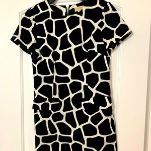 Size 2 Michael Kors giraffe print shift dress